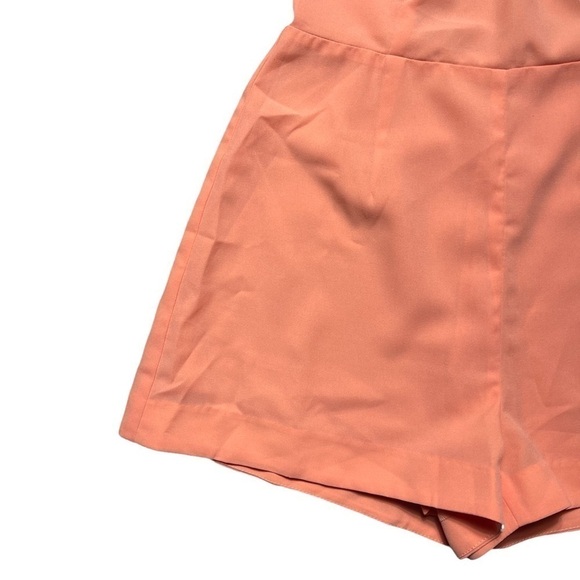 Revolve Bec + Bridge Peach Honour Halter Open Back Romper 6 - Picture 4 of 7